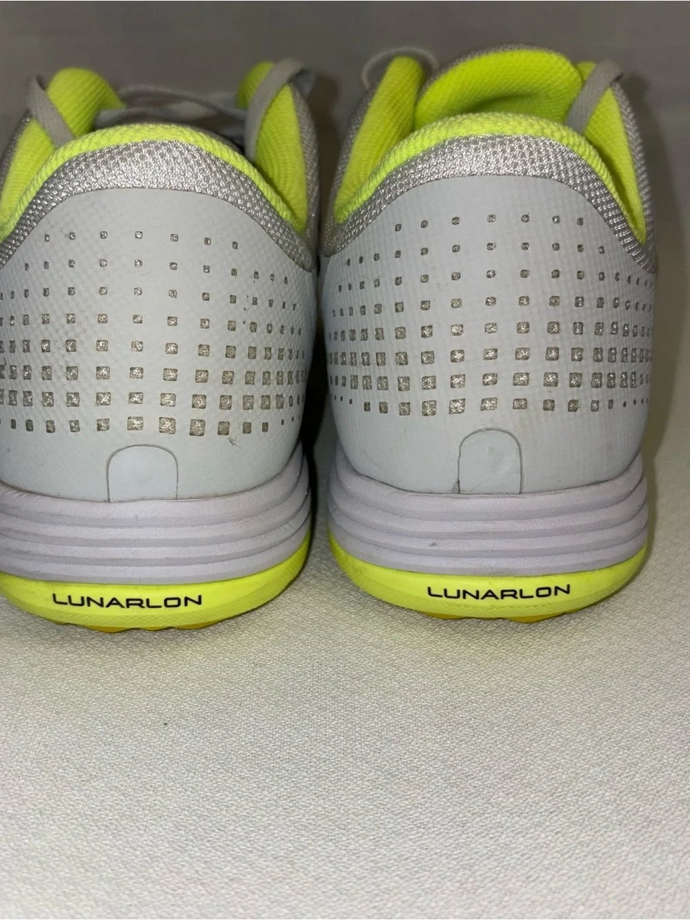 Nike Men’s Grey & Neon Lunaron Spikeless Golf Shoes Mens Size 12